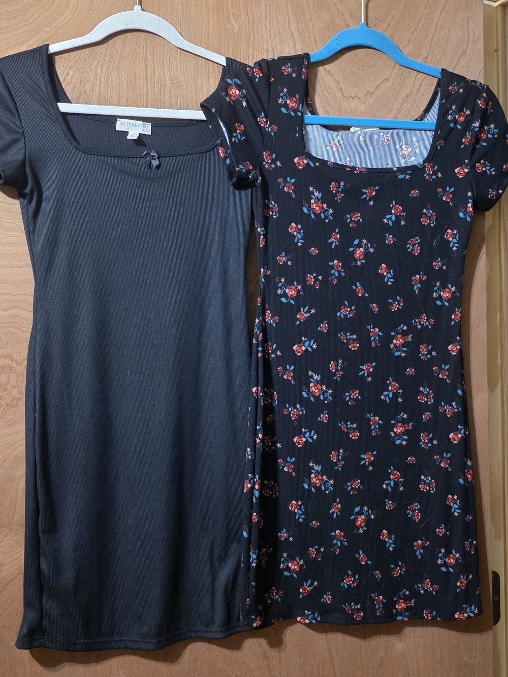 See You Monday Black Floral Square-Neck Dress Bundle